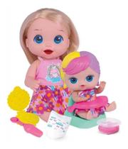 Boneca Papinha Sapeca Come Massinha Mae e Filha Super Toys