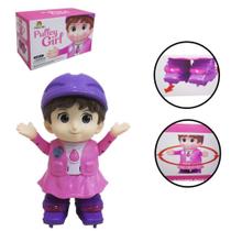Boneca patinadora pulley girl com som e luz colors a pilha na caixa - Barcelona Boneca patinadora pulley girl com som e luz colors a pilha na caixa - Barcelona