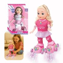 Boneca Patinadora Robô Luz Led Anda Canta Dança Skating Girl Patins Luzes Brinquedo Criança Infantil Menina Kizumba Boneca Patinadora Robô Luz Led Anda Canta Dança Skating Girl Patins Luzes Brinquedo Criança Infantil Menina Kizumba