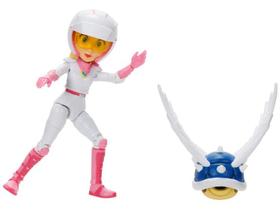 Boneca Peach de 14cm com Casco Azul - Super Mario Filme Boneca Peach de 14cm com Casco Azul - Super Mario Filme