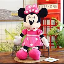 Boneca Pelucia Minnie Laço Rosa Tamanho 40 Cm