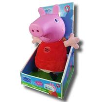 Boneca Peppa 27cm Cabeça De Vinil Corpo De Pelúcia Com Som - Estrela