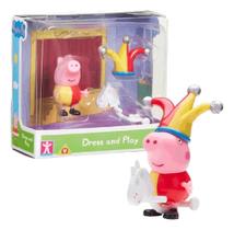 Boneca Peppa Com Roupinhas George Chapéu E Cavalinho 2319