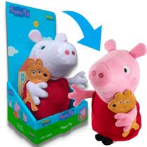 Boneca Peppa Pig de Pelúcia 30cm Porca Hipoalérgica Sunny - Sunny Brinquedos