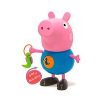 Boneca Peppa Pig George Pig Gire a Bolinha - 1098 - Elka
