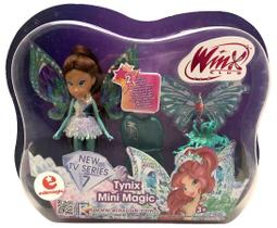 Boneca Pequena Colecionável Fada Fadinha Menina Layla Com Acessórios - Winx Club - Fairy School - Coleção Tynix Mini Magic - Edimagic Brinquedos