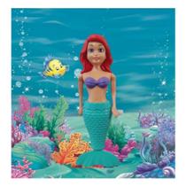 Boneca Pequena Sereia Ariel Nadadora Calda Articulada Brinquedo Para o Banho - Ark Toys