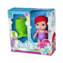 Boneca Pérola Sereia Cabelo Vermelho Super Toys 600