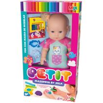 Boneca Petit 33CM com Massinha e Forminha BY MILK