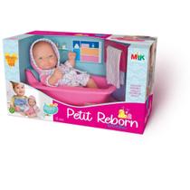 Boneca Petit Reborn Banho 25CM