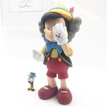 Boneca Pinocchio, edição limitada, feita à mão de 27 cm com grilo pequeno Boneca Pinocchio, edição limitada, feita à mão de 27 cm com grilo pequeno