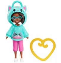 Boneca Polly Pocket Amigas Clips na Moda Gatinho HKV98/HKV99 - Mattel