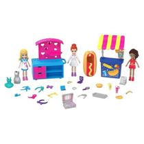 Boneca Polly Pocket e Amigas Carrinhos de moda e comida - Mattel