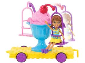 Boneca Polly Pocket - Ice Cream - Shani - Carrinho de Carnaval - Mattel