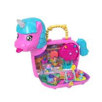 Boneca polly pocket playset festa do unicórnio - mattel hyd96