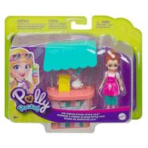 Boneca Polly Pocket Stand de Sorvetes da Lila Mattel