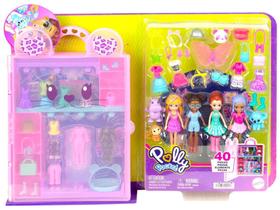 Boneca Polly Pocket Super Armário De Animais - 40 Peças com Acessórios Mattel
