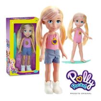 Boneca Polly Pocket Surf 35cm Presente Brinquedo Menina Criança 1105 Pupee