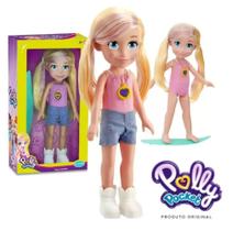 Boneca Polly Pocket Surfista Mattel C/ Prancha De Surf + Acessórios Pupee