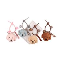 Boneca poodle sino amor acessórios bonito cachorro de pelúcia cola macia chaveiro pingente