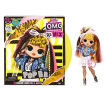 Boneca pop com música, roupa extra e 25 surpresas - OMG Remix