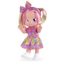 Boneca Pretty Collection Blondie Loira Cabelo Colorido Milk