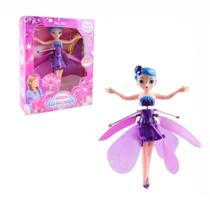 Boneca Princesa Aerocraft Fada Voadora Roxo 19Cm Sensor Nº6