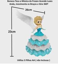Boneca Princesa Angel Musical Dança e Gira 360 Graus