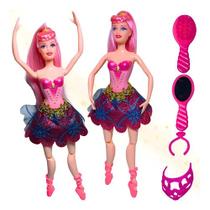 Boneca Princesa Bailarina Articulada Infantil Brinquedo