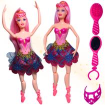 Boneca Princesa Bailarina Infantil Brinquedo Menina Fada