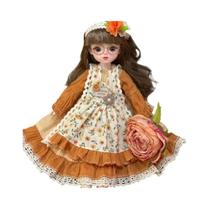 Boneca Princesa BJD De 30cm Com Cabelo Longo, Brinquedo Articulado Para Meninas, Presente De