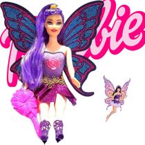 Boneca Princesa Fada Infantil Articulada Brinquedo Para Meninas Super Colorido