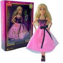 Boneca Princesa Fashion Anlily Style Vestido Festa Acessórios Castela