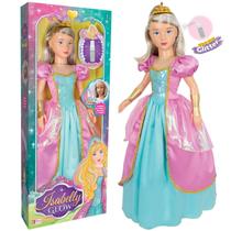 Boneca Princesa Isabelly Com Acessório Infantil Grande 80Cm