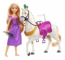 Boneca Princesa Rapunzel E Maximus Disney Mattel HLW23