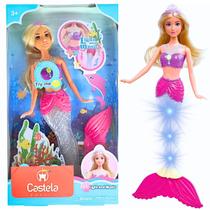 Boneca Princesa Sereia Anlily Com Som e Luz Articulada - Castela Boneca Princesa Sereia Anlily Com Som e Luz Articulada - Castela