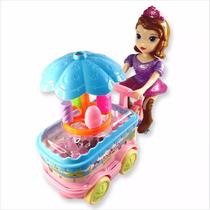 Boneca Princesa Sofia no Carrinho de Sorvete Luz e Som - TOYKING