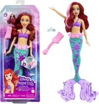 Boneca Princesas com Acessório - Ariel - Toque de Cor - Disney - 30 cm - Mattel