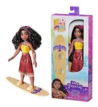 Boneca Princesas Disney Moana Surfista Articulada 24 cm Prancha Muda Cor - Hasbro