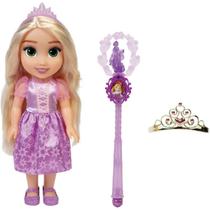 Boneca Princesas Disney Rapunzel com Varinha Tiara Multikids Boneca Princesas Disney Rapunzel com Varinha Tiara Multikids
