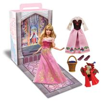 Boneca Princess Story Disney Store Aurora com livro para colorir