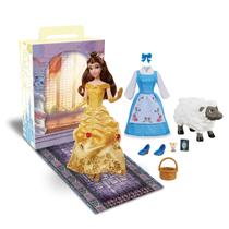 Boneca Princess Story Disney Store Belle com livro de colorir
