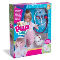 Boneca Pup Baby Com Cabelo Veterinária - Bee Toys