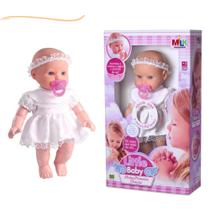 Boneca que fala ora reza primeira oração bonequinha falante faz oração do pai nosso bebê educativo bonecona bb brinquedo - Milk Brinquedos