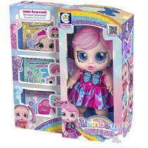 Boneca Rainbow Surprise Cabelo Rosa com Mechas Cotiplas Boneca Rainbow Surprise Cabelo Rosa com Mechas Cotiplas