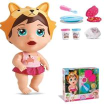 Boneca - Raposa Little Dolls Bichinhos - Come e Faz Caquinha DIVERTOYS