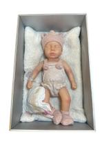 Boneca Realista Olhos Fechados 13 Polegada Newborn Pink Girl