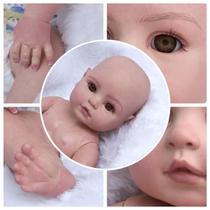 Boneca Reborn 100% Silicone Bebê Realista Menina Baby