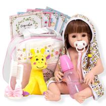 Boneca Reborn 100% Silicone Girafinha Pode Banho 21 Itens Boneca Reborn 100% Silicone Girafinha Pode Banho 21 Itens