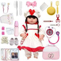 Boneca Reborn 100% Silicone Morena Linda Com Bolsa 24 Itens Boneca Reborn 100% Silicone Morena Linda Com Bolsa 24 Itens